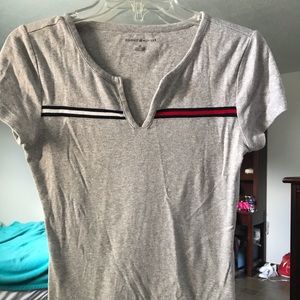 Tommy Hilfiger gray fitted tee shirt